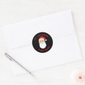 Cute Black van kerstkerstkerstmis met kerstnaam vo Ronde Sticker (Envelop)