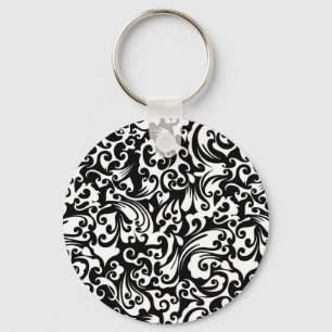Cute black white abstract background design iPhone Sleutelhanger