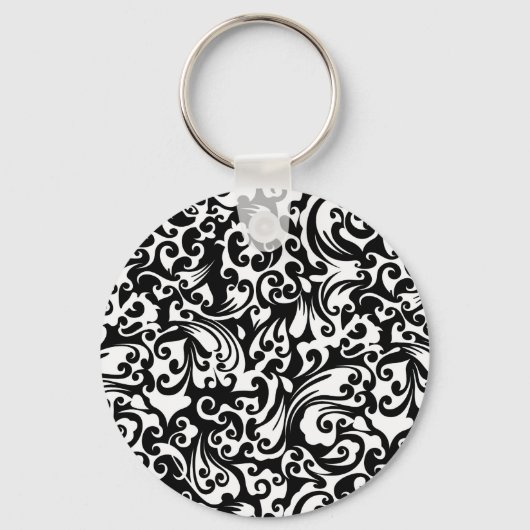 Cute black white abstract background design iPhone Sleutelhanger (Voorkant)
