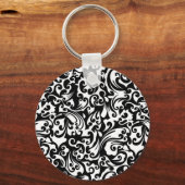 Cute black white abstract background design iPhone Sleutelhanger (Voorkant)
