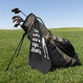 Cute black white alien quote golfhanddoek (Groen)