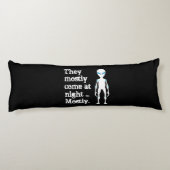 Cute black white alien quote lichaamskussen (Achterkant)
