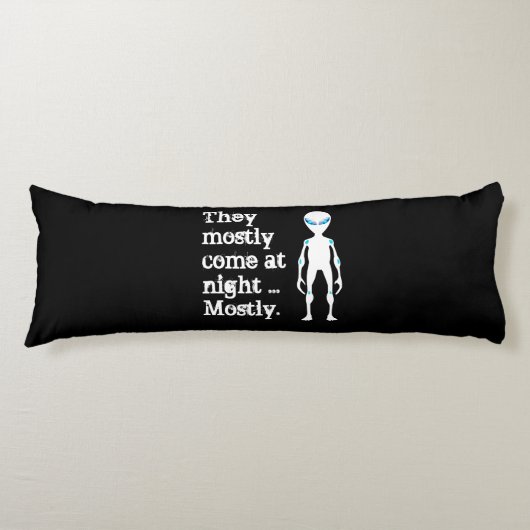 Cute black white alien quote lichaamskussen (Voorkant)