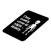 Cute black white alien quote magneet (Linkerzijde)