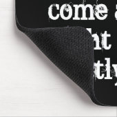 Cute black white alien quote muismat (Hoek)