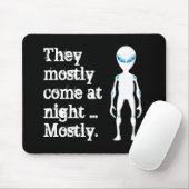 Cute black white alien quote muismat (Met muis)