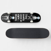 Cute black white alien quote persoonlijk skateboard (Horizontaal)