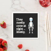 Cute black white alien quote servet (Insitu)