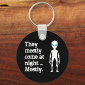Cute black white alien quote sleutelhanger (Voorkant)