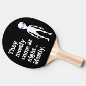 Cute black white alien quote tafeltennisbatje (Zijkant)