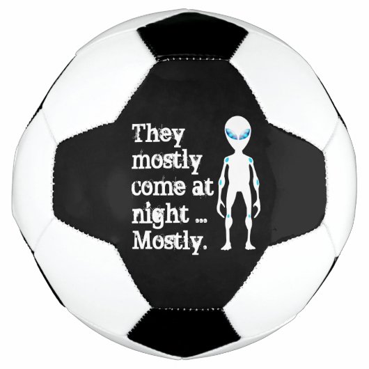 Cute black white alien quote voetbal (Voorkant)