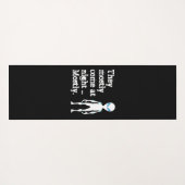 Cute black white alien quote yogamat (Achterkant (horizontaal))