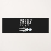 Cute black white alien quote yogamat (Voorkant (horizontaal))