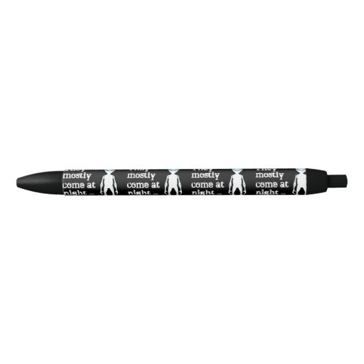 Cute black white alien quote zwarte inkt pen (Voorkant)