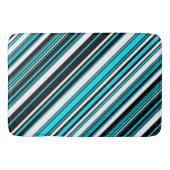 Cute black white aqua strees Hoesje-Mate iPhone ca Badmat (Voorkant)