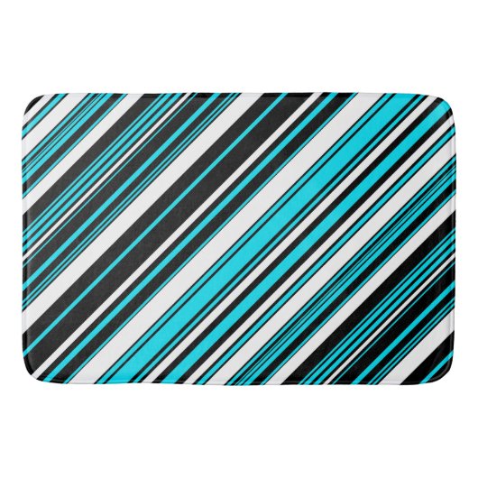 Cute black white aqua strees Hoesje-Mate iPhone ca Badmat (Voorkant)