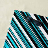 Cute black white aqua strees Hoesje-Mate iPhone ca Strandlaken (In situ)
