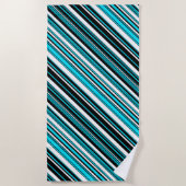 Cute black white aqua strees Hoesje-Mate iPhone ca Strandlaken (Voorkant)