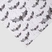 Cute Black & White Bats Spooky Halloween Tissuepapier (Detail)