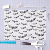 Cute Black & White Bats Spooky Halloween Tissuepapier (Craft)
