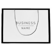 Cute Black & White Business Promotion Groot Cadeauzakje (Voorkant)