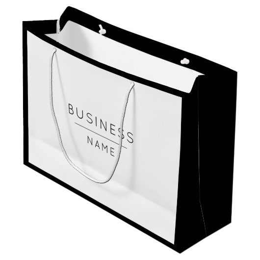 Cute Black & White Business Promotion Groot Cadeauzakje (Voorkant Gekanteld)