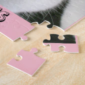Cute Black White Cat I love Cats Gezegde Legpuzzel (Zijkant)