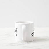 Cute Black & White Cat Persoonlijk Espresso Kop (Achterkant)