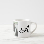 Cute Black & White Cat Persoonlijk Espresso Kop (Rechts)