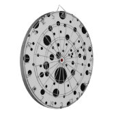 Cute Black & White Dalmatian Spots Dartbord (Voorkant Links)