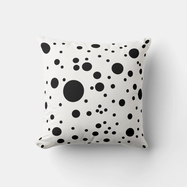 Cute Black & White Dalmatian Spots Kussen (Voorkant)