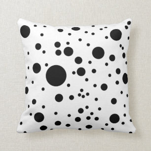 Cute Black & White Dalmatian Spots Kussen