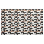 Cute Black, White en Brown Kitty Cat Pattern Stof (Yard (91,4 cm))