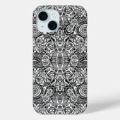 Cute black white floral paisley Case-Mate iPhone case (Achterkant)
