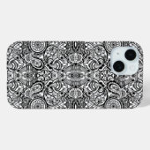 Cute black white floral paisley Case-Mate iPhone case (Achterkant (horizontaal))