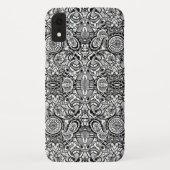 Cute black white floral paisley Case-Mate iPhone case (Achterkant)