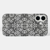 Cute black white floral paisley Case-Mate iPhone case (Achterkant (horizontaal))
