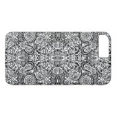 Cute black white floral paisley Case-Mate iPhone case (Achterkant (Horizontaal))