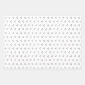 Cute Black White Hearts Pattern Valentijn Modern W Inpakpapier Vel (Voorkant 3)