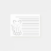 Cute Black White Kitty Cat Lined Post-it® Notes (Voorkant)