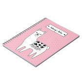 Cute Black & White Llama Sketch & Stippen Notitieboek (Linkerzijde)