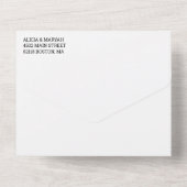 Cute Black White Love is Love Weddenschap All In One Uitnodiging (Achterkant)