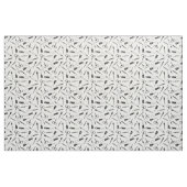 Cute Black White Manicurist Tools Patroon Stof (Fat Quarter)