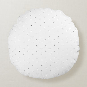 Cute Black white mini polka stipt elegant patroon Rond Kussen