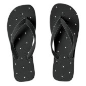 Cute black white mink polka stips elegant chic teenslippers (Voetbed)