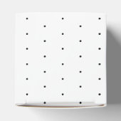 Cute Black White minuscule polka stips elegant Bedankdoosjes (Bovenkant)