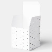 Cute Black White minuscule polka stips elegant Bedankdoosjes (Geopend)