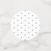 Cute Black White minuscule polka stips elegant Confetti (Kleine voorkant)
