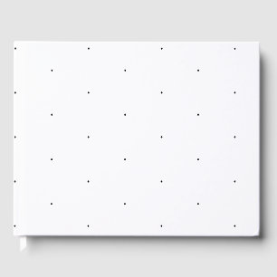 Cute Black White minuscule polka stips elegant Gastenboek