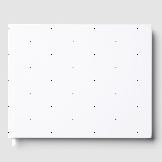 Cute Black White minuscule polka stips elegant Gastenboek (Voorkant)